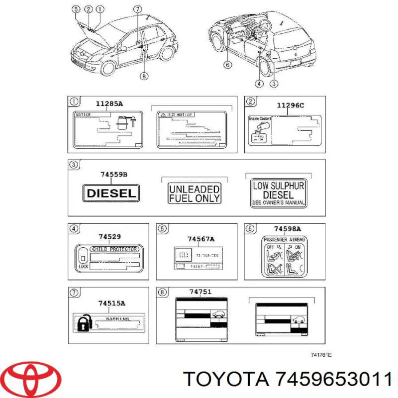 7459653011 Toyota