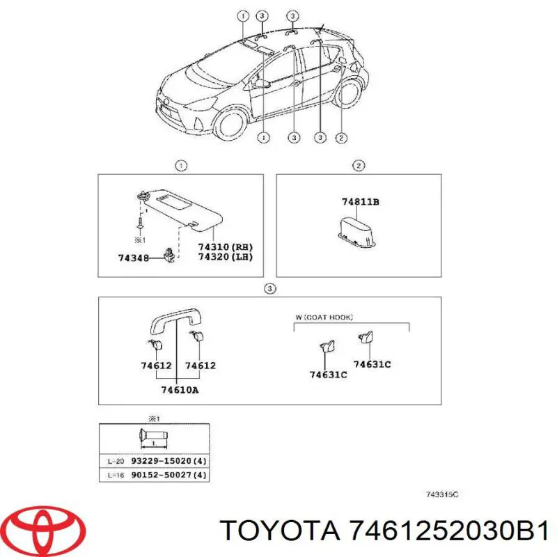 7461252030B1 Toyota 