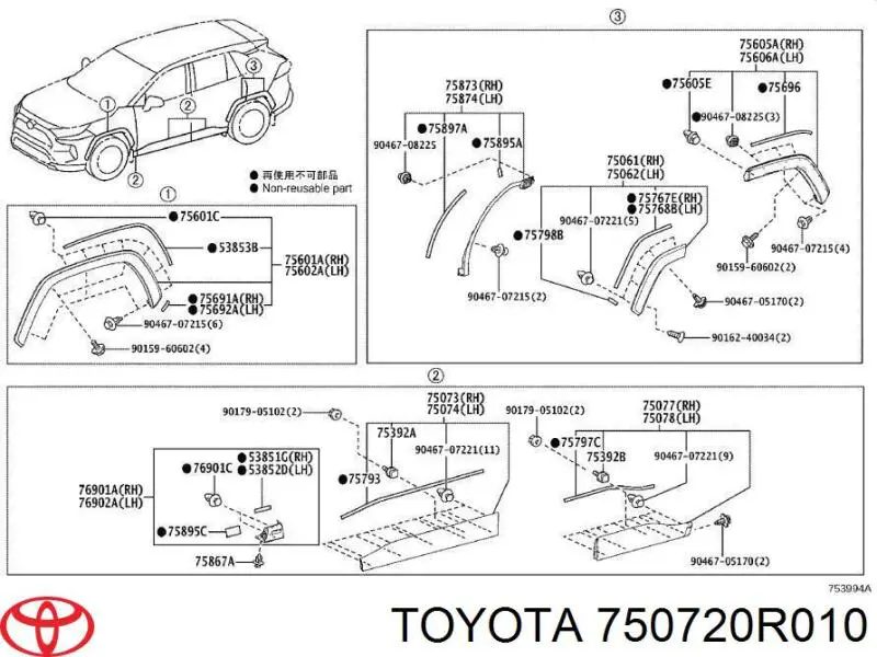  750720R010 Toyota