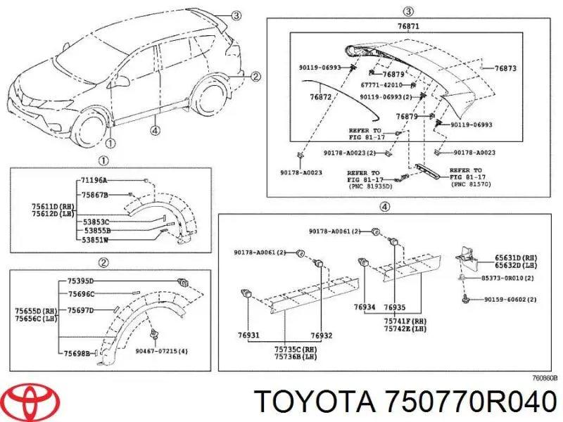 750770R040 Toyota 