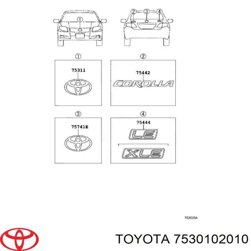  7530102010 Toyota