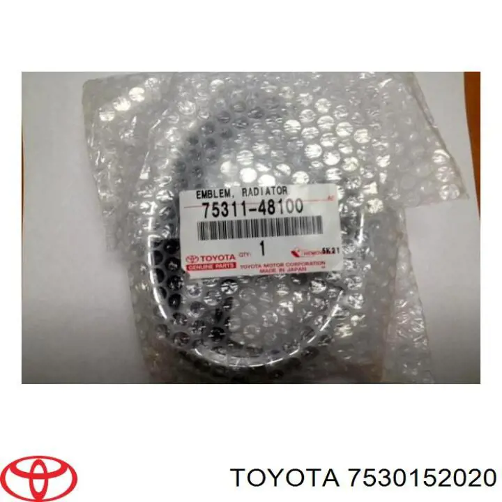 Эмблема решетки радиатора 7530152020 Toyota