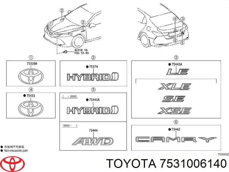 7531006140 Toyota 