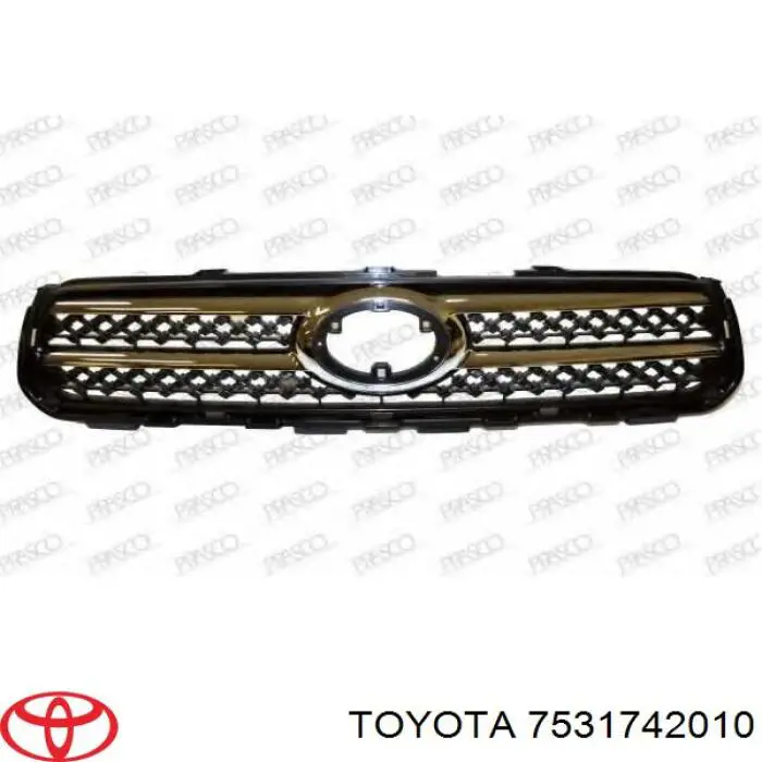 7531742010 Toyota молдинг решетки радиатора