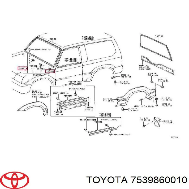  7539860010 Toyota