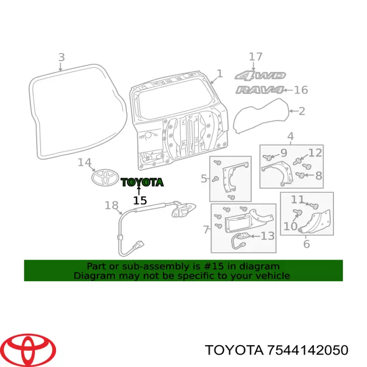  7544142050 Toyota