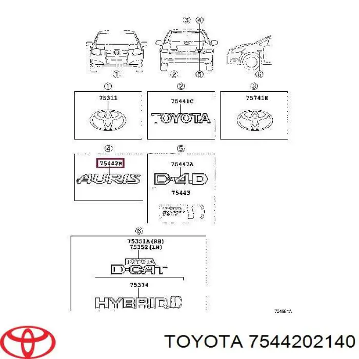 7544202140 Toyota 