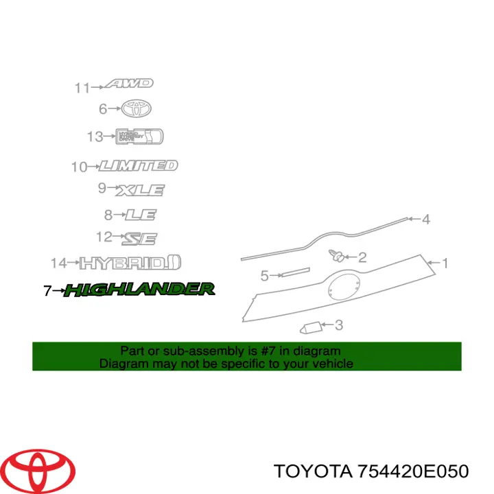 754420E050 Toyota 