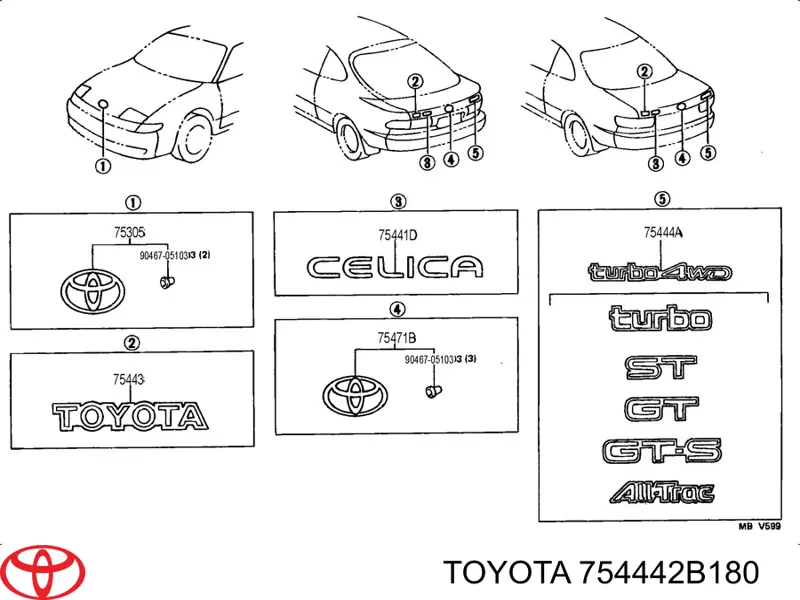  754442B180 Toyota