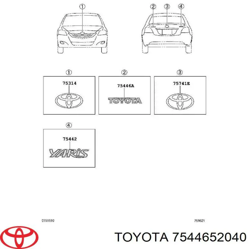 7544652040 Toyota 