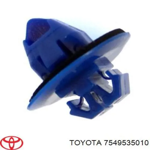 Пистон (клип) крепления накладок порогов Toyota 7549535010