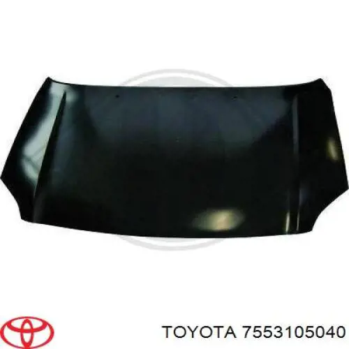 7553105040 Toyota moldura superior de pára-brisas