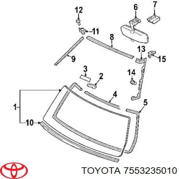 Moldura de pára-brisas esquerdo/direito para Toyota Fj Cruiser 