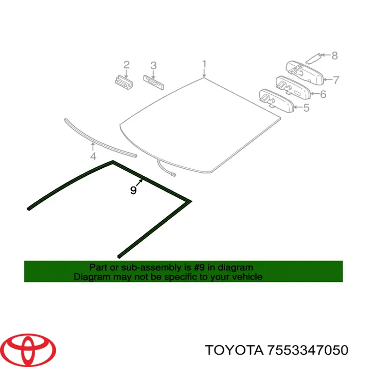 Молдинг лобового стекла на Toyota Prius ZVW30