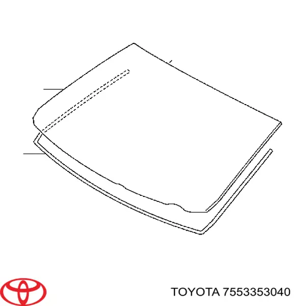 7553353040 Toyota молдинг лобового стекла нижний