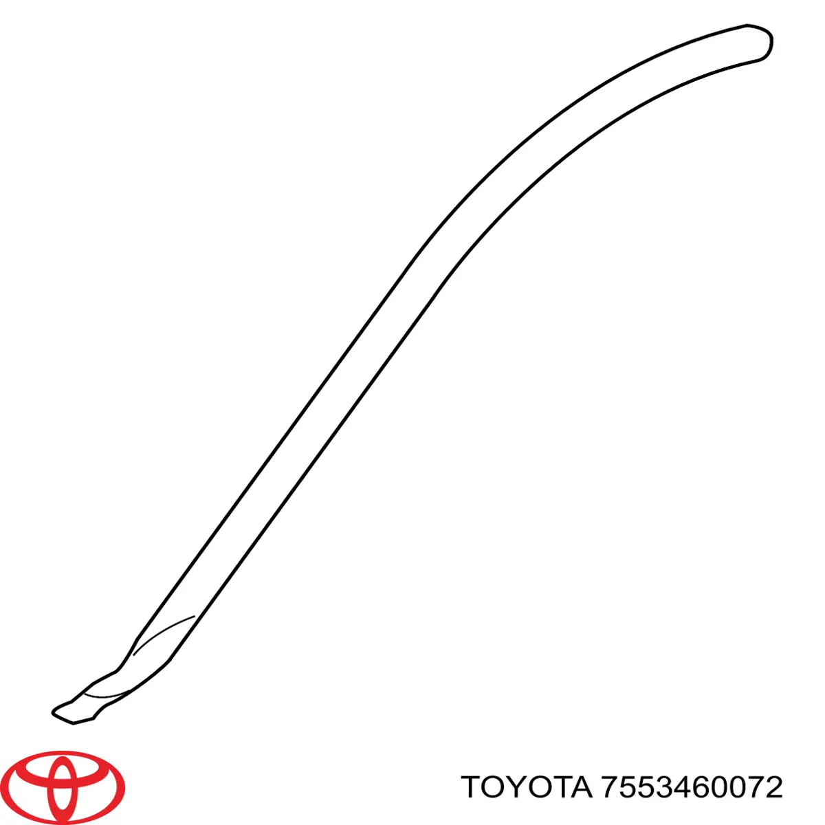 Молдинг ветрового стекла левый Toyota 7553460072 цена, от 45.67 USD