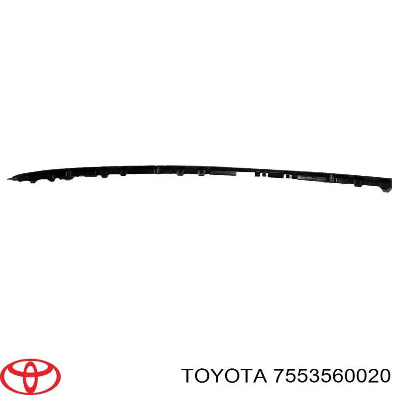 7553560020 Toyota moldura direita de pára-brisas