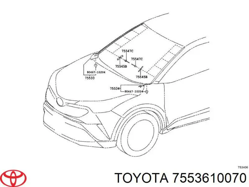 7553610070 Toyota 