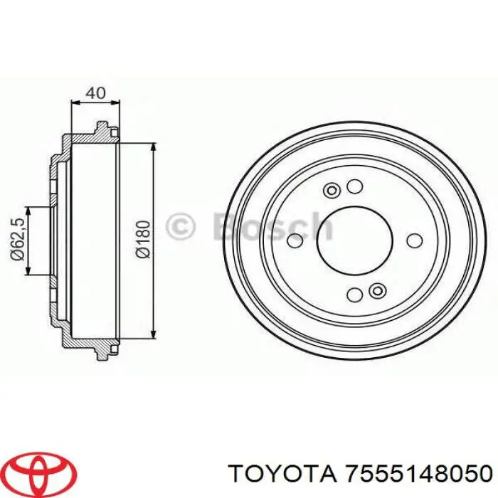 Молдинг крыши правый 7555148050 Toyota