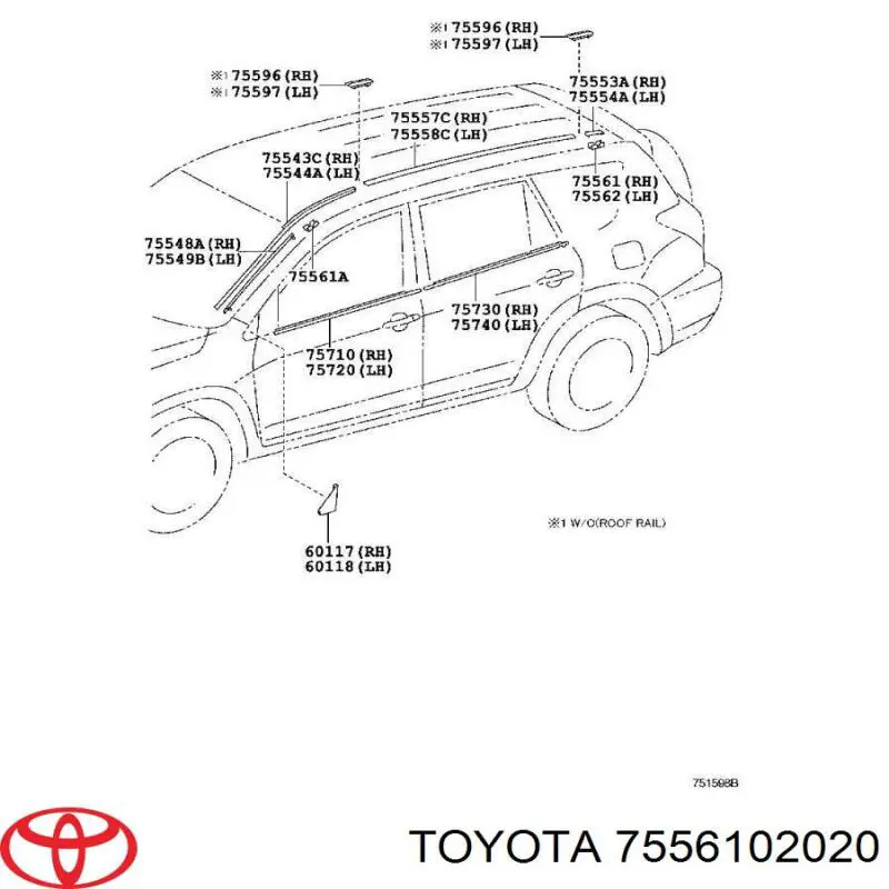  Toyota 7556102020 цена, от 1.13 USD