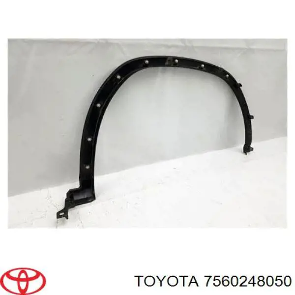 7560248050 Toyota expansor (placa sobreposta de arco do pára-lama dianteiro esquerdo)