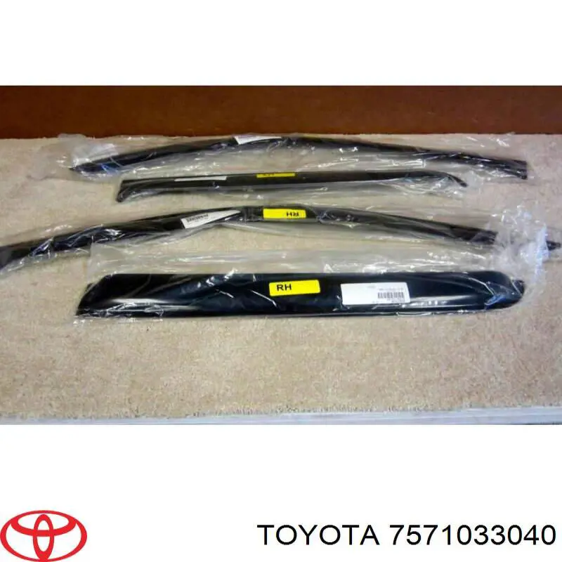 Moldura Para Bajar El Vidrio De La Puerta Delantera Derecha 7571033040 Toyota