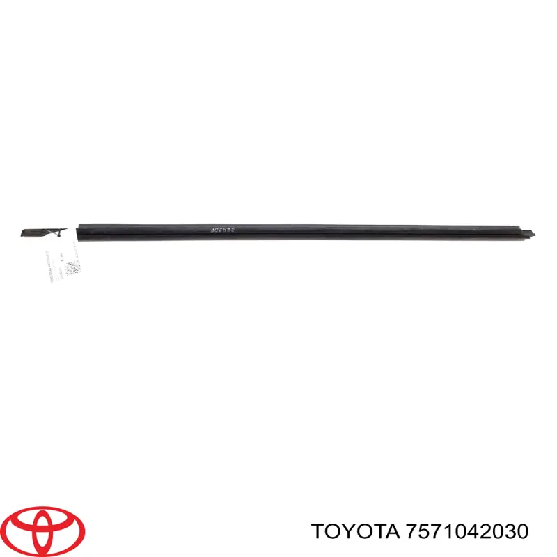 7571042030 Toyota уплотнитель стекла двери передней правой внешний (планка)