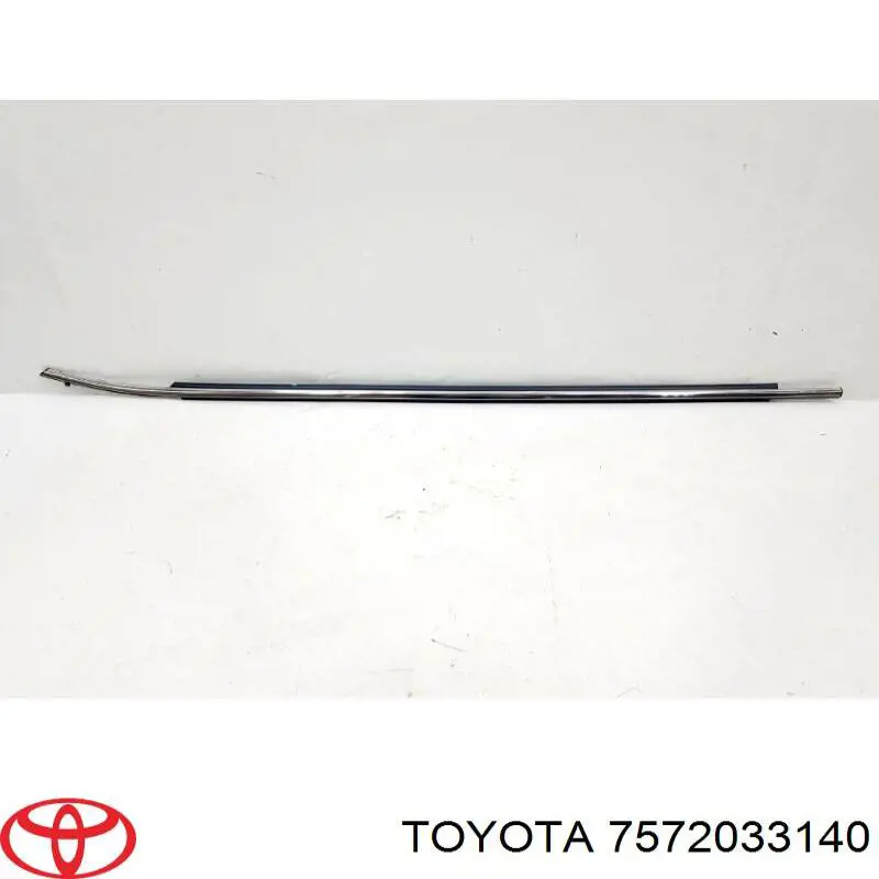 Moldura de vidro deslizante da porta dianteira esquerda para Toyota Camry (V50)