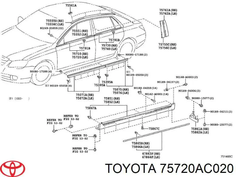  75720AC020 Toyota