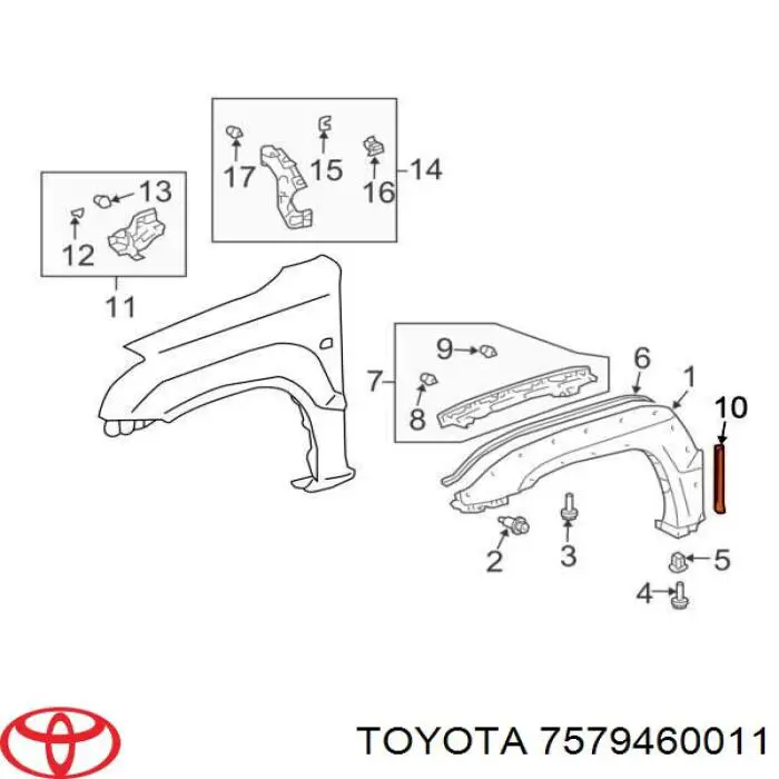 Сальник коленвала двигателя задний 7579460011 Toyota