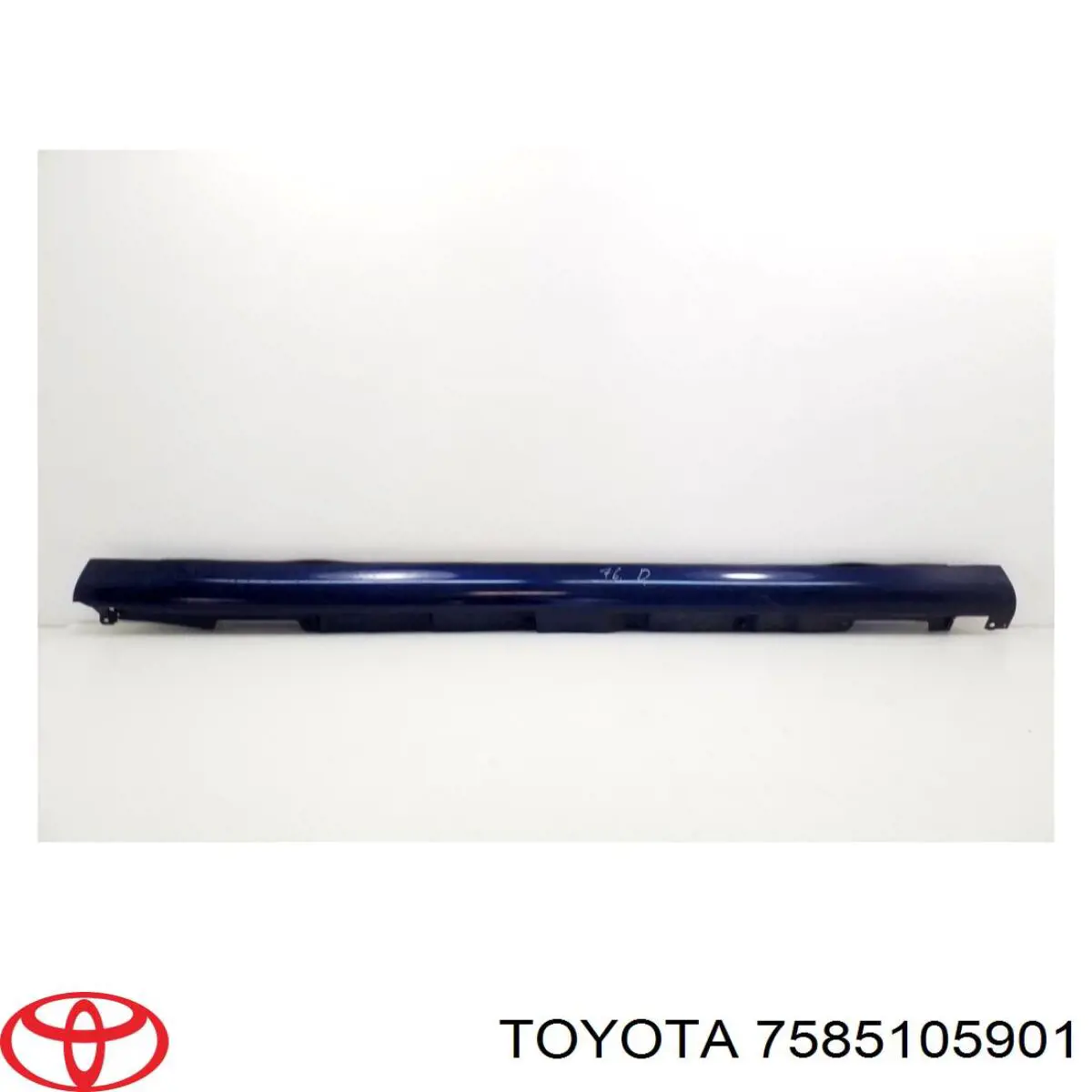 Listón de acceso exterior derecho 7585105901 Toyota