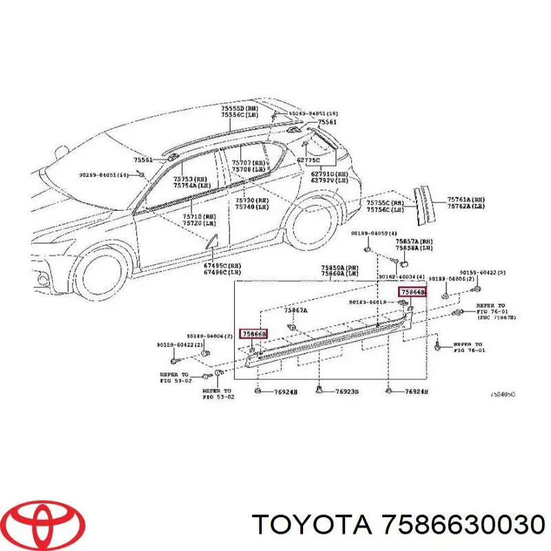 7586630030 Toyota 