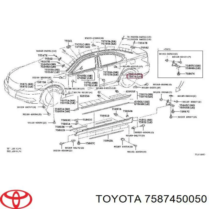 7587450050 Toyota 