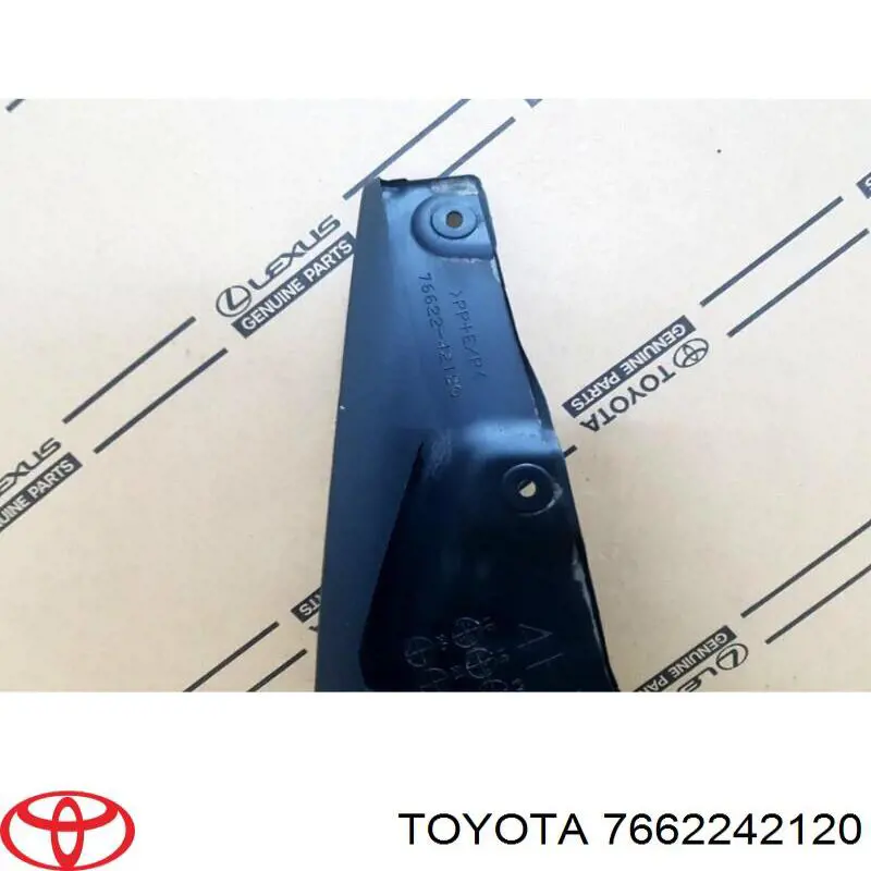 7662242120 Toyota protetor de lama dianteiro esquerdo