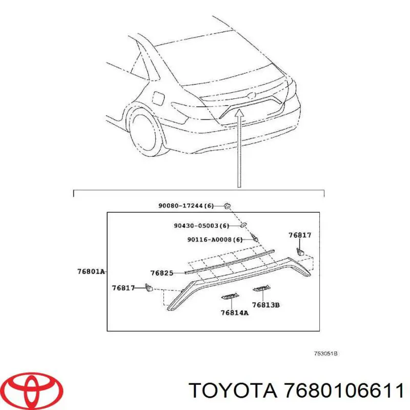  7680106611 Toyota