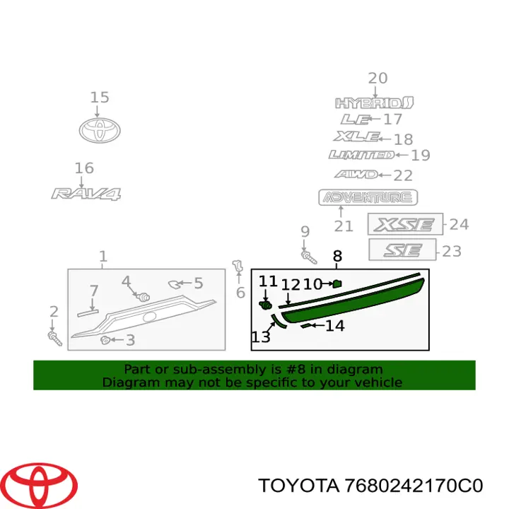 7680242170C0 Toyota 