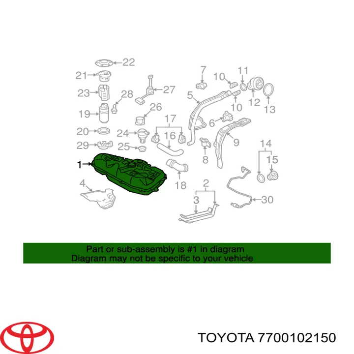 7700102150 Toyota Бак топливный