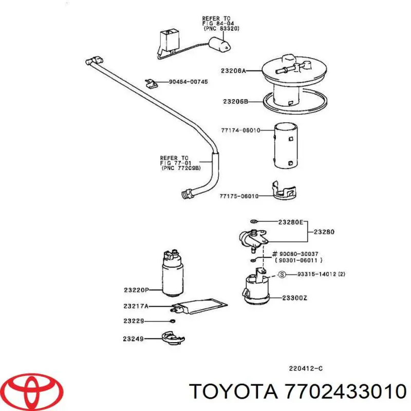 Кронштейн бампера переднего левый 7702433010 Toyota