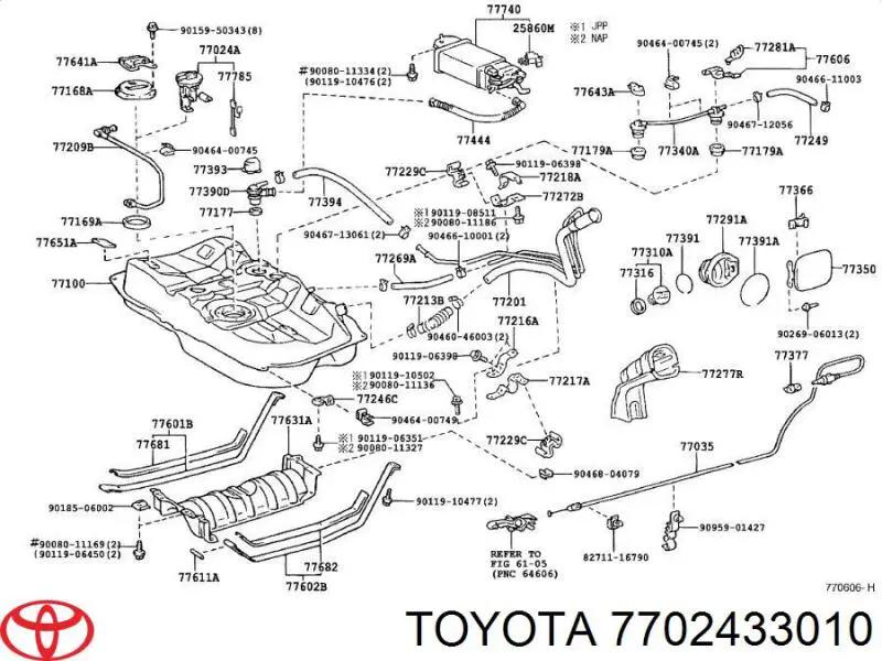 Купить 7702433010 Toyota Крепление бампера