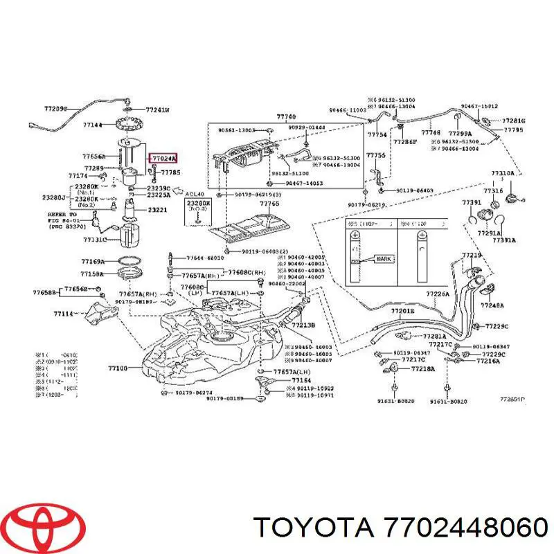 7702448060 Toyota топливный фильтр