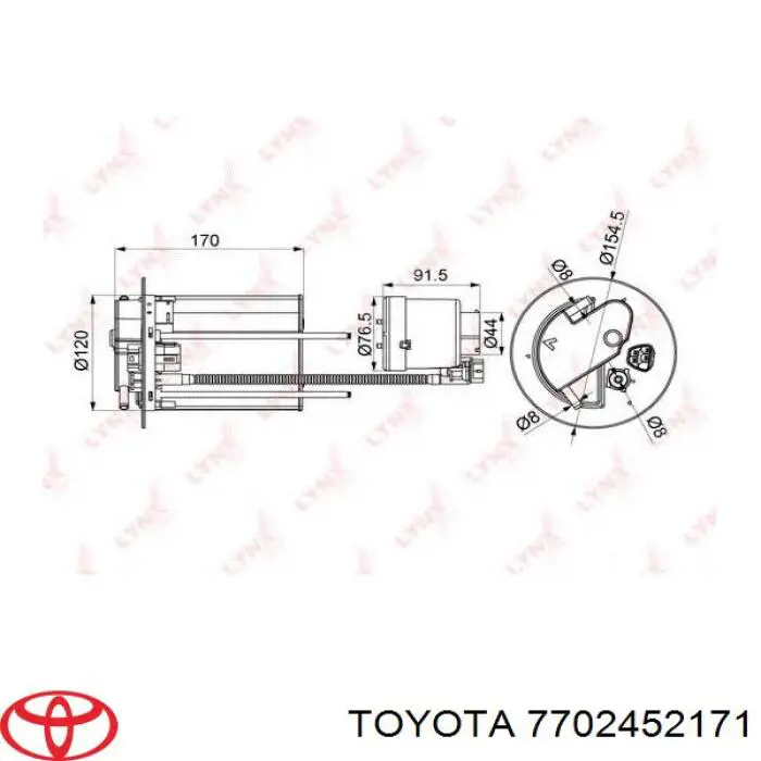 7702452171 Toyota топливный фильтр