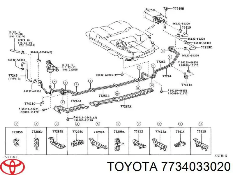 7734033020 Toyota клапан вентиляции газов топливного бака