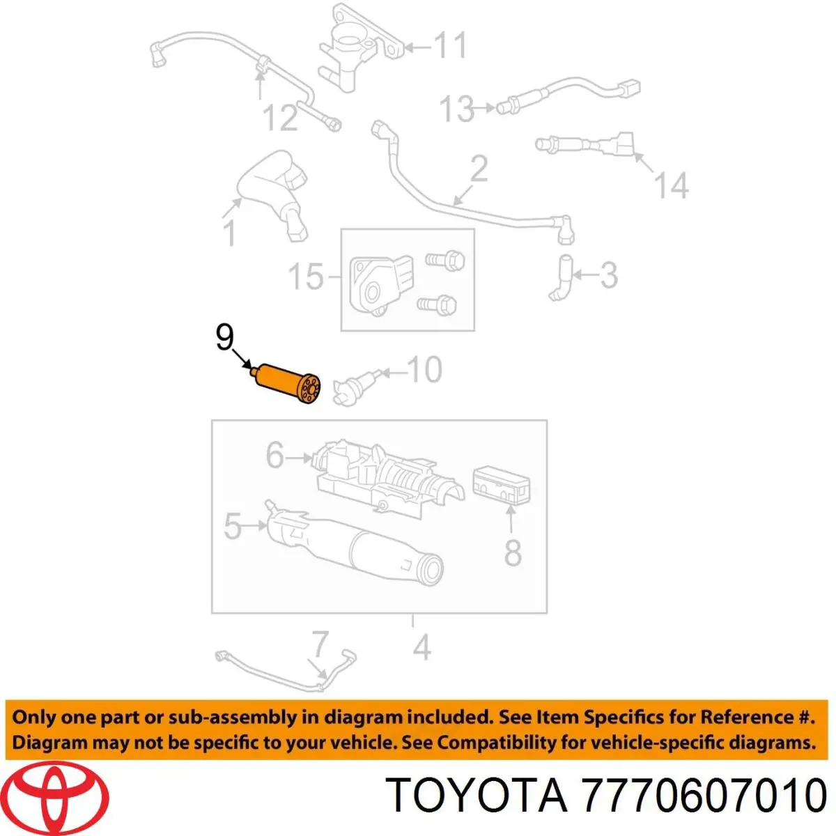 Фильтр бака топливных паров Toyota 7770607010 цена, от 76.02 USD
