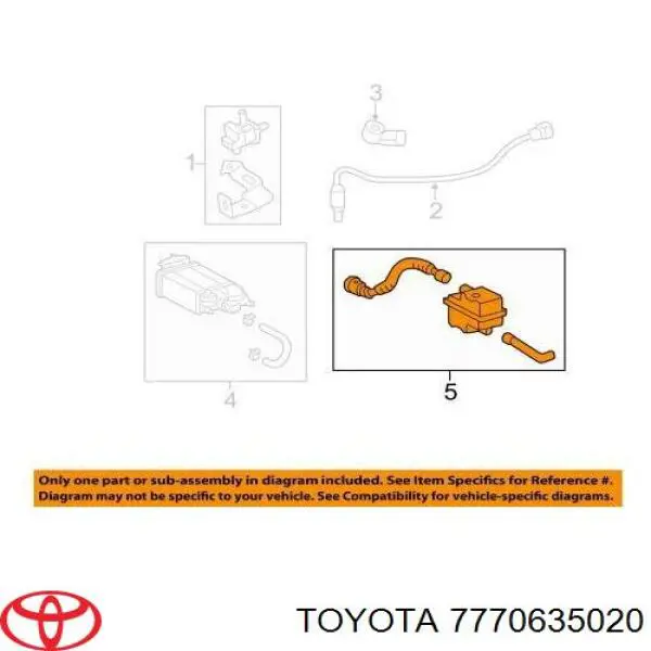 Купить 7770635020 Toyota Фильтр бака топливных паров