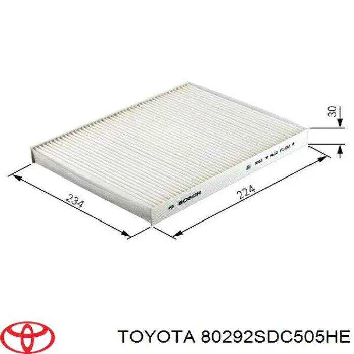 Фильтр салона 80292SDC505HE Toyota
