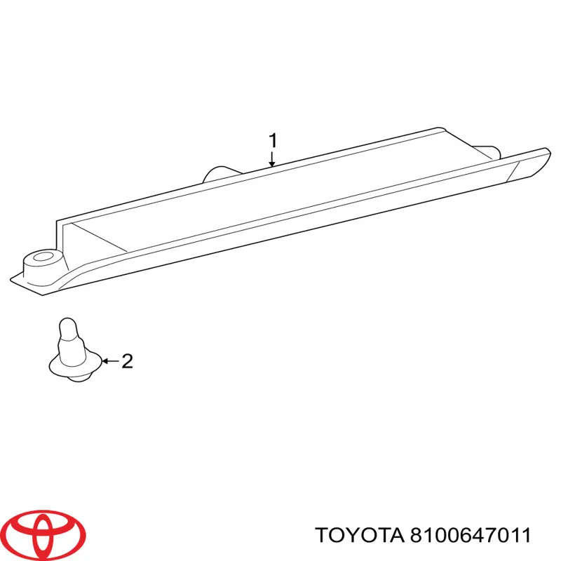 Sinal de parada traseiro adicional para Toyota Prius  ZVW30