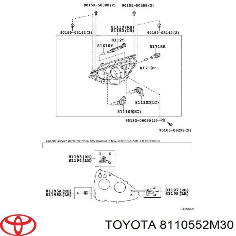  8110552M30 Toyota