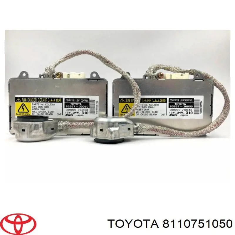 Bobina de reactancia, lámpara de descarga de gas 8110751050 Toyota