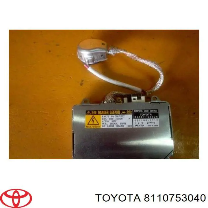 Bobina de reactancia, lámpara de descarga de gas 8110753040 Toyota