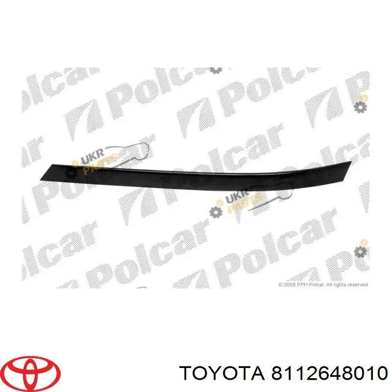 Ресничка (накладка) правой фары 8112648010 Toyota